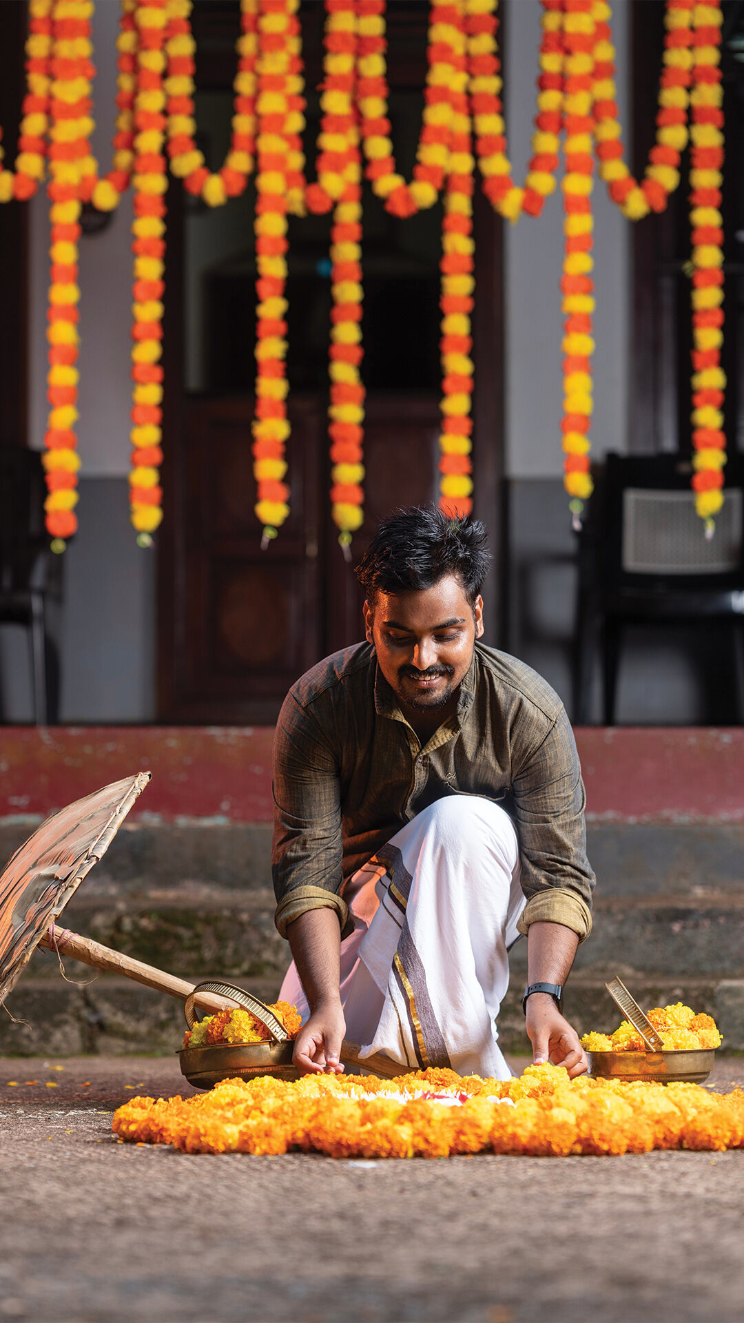 Marigolds for Pongal decor